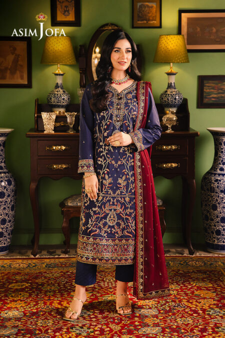 Asim Jofa Ajlp-02 Embroidered Twisted Lawn 