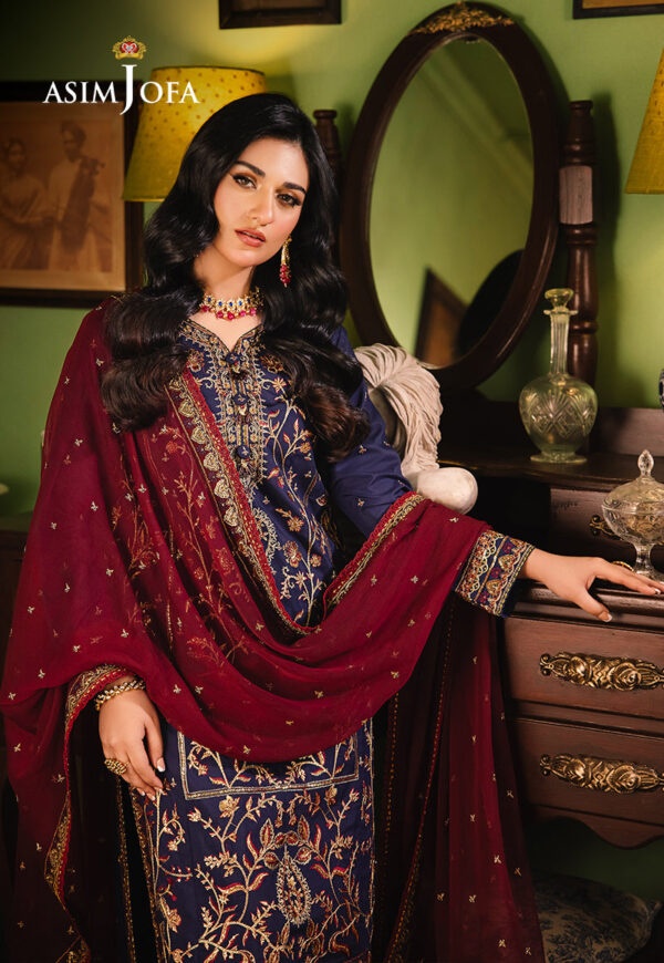 Asim Jofa Ajlp-02 Embroidered Twisted Lawn