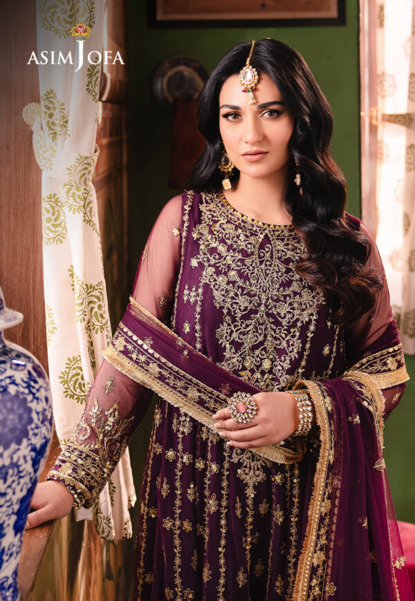 Asim Jofa Ajlp-03 Embroidered Poly Net